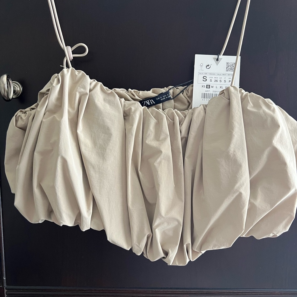 NWT Zara Bubble Crop Top